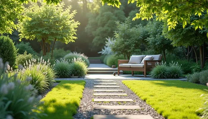 Garten ohne Rasen gestalten: Flächen, Wege und pflegeleichte Beete