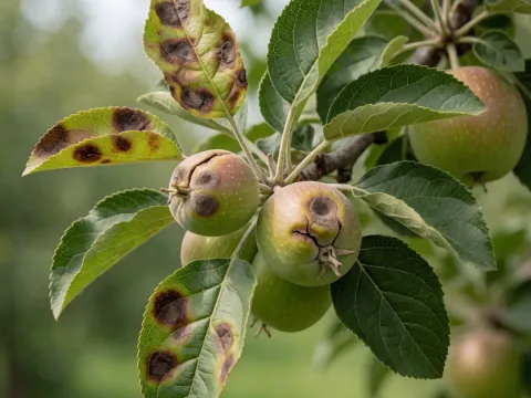 Schorfkrankheit am Apfel