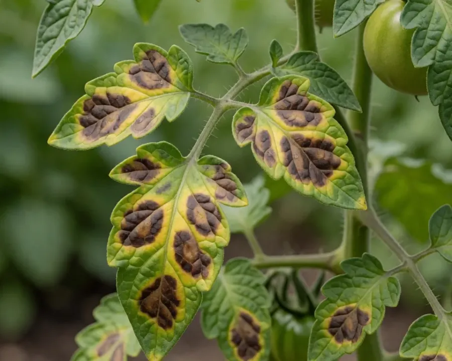 Tomatenkrankheit: Alternaria (Dürrfleckenkrankheit)