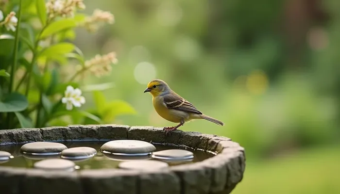 Wasserstelle für Tiere im Garten: Vogeltränke, Teich und Mini-Biotop